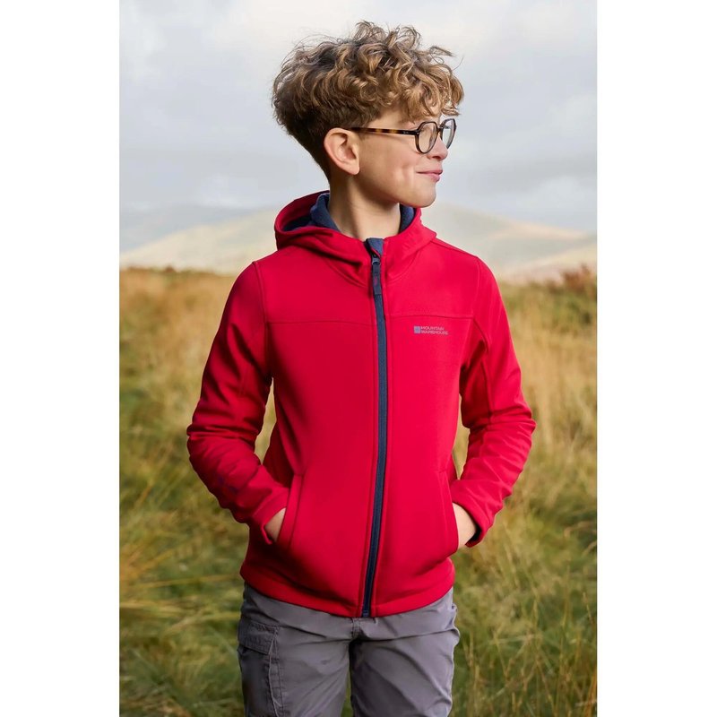 Kinder Wandern Softshelljacke Wasserabweisend Winddicht Kapuze - Exodus