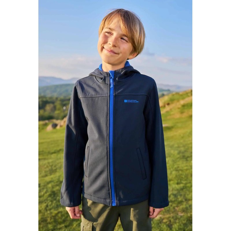 Kinder Wandern Softshelljacke Wasserabweisend Winddicht Kapuze - Exodus