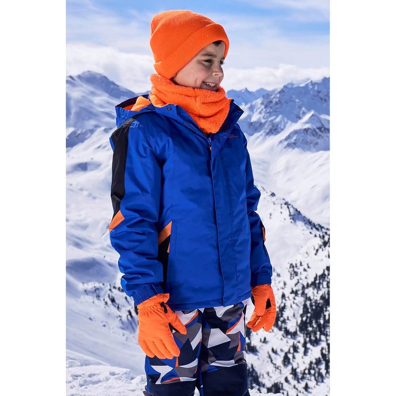 Kinder Skijacke Wasserabweisend Kapuze Warmfutter - Raptor