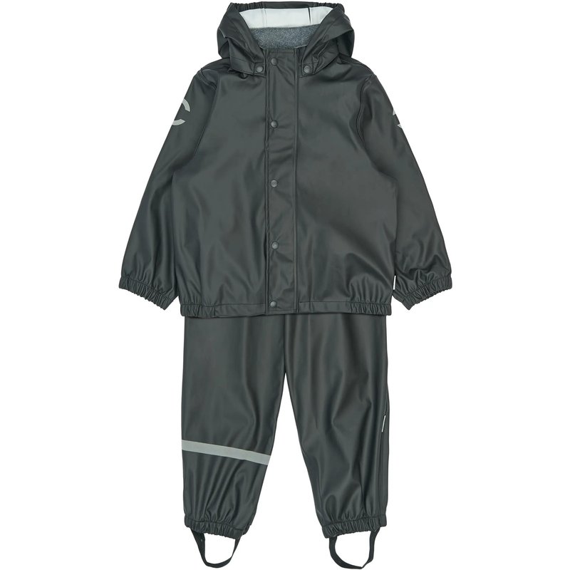 Mikk-line PU Regenbekleidung m. Trägern, GRS Black 74