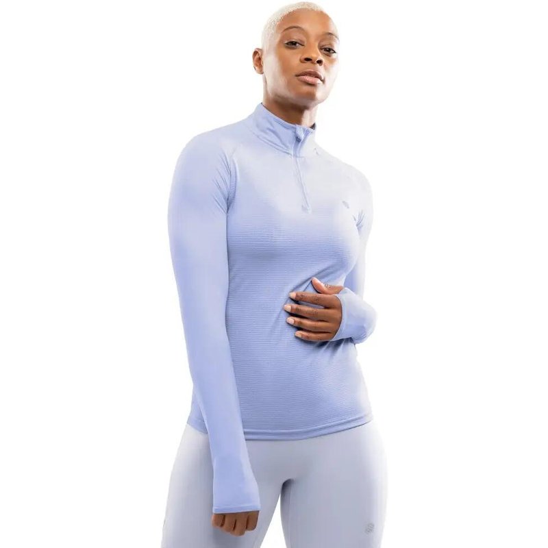Women Fitness 's half-zip running sweatshirt Center Lilac Purple