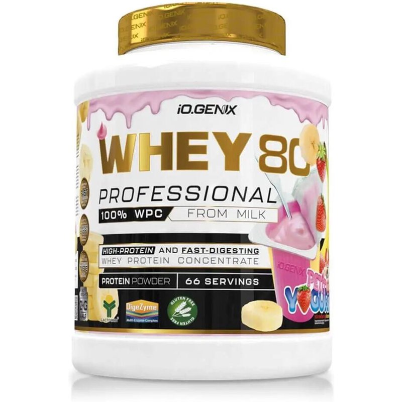 Whey 80 Professional - 2 kg Erdbeer-Banane IO.Genix