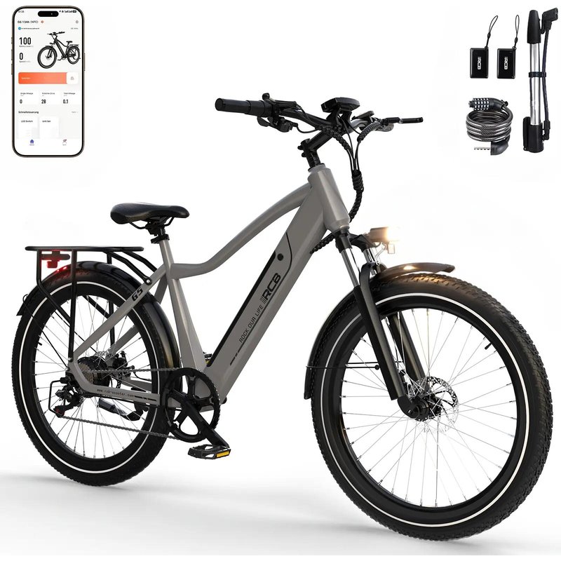 E‑Bike City‑Trekking G5, 468Wh, Drehmomentsensor, Reichweite 60‑120km