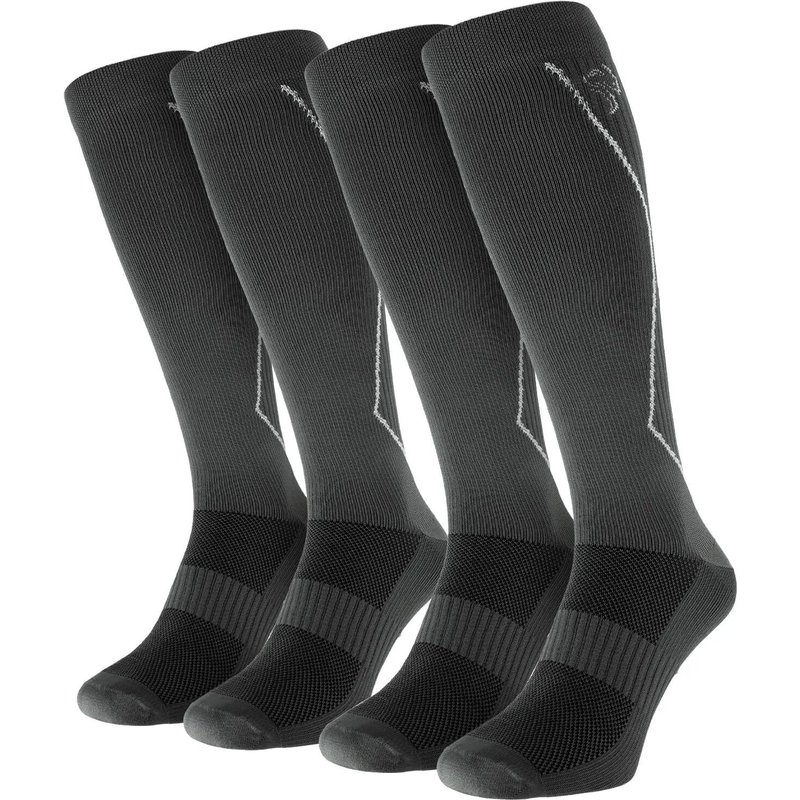 Damen Herren Laufsocken Kompression kniehoch gepolstert atmungsaktiv 2er Pack
