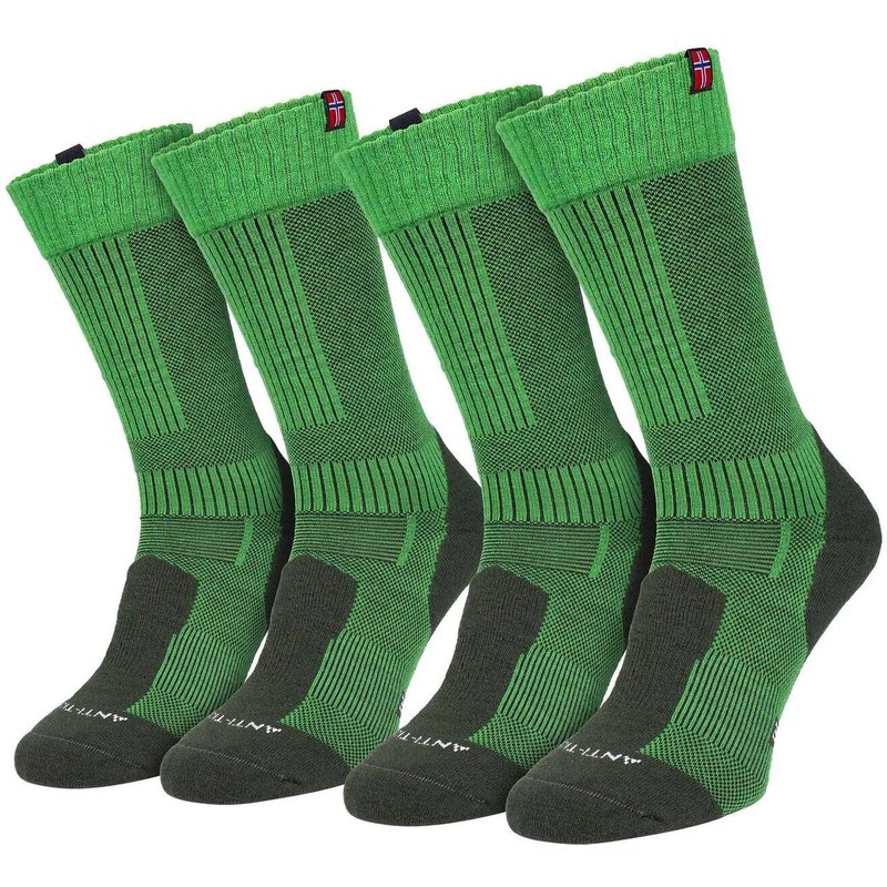 Damen Herren Wandersocken Trekkingsocken Merino gepolstert wadenhoch 2er Pack