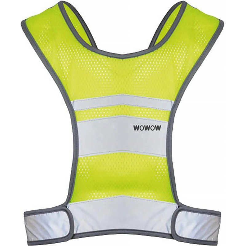 WOWOW - Herren Damen Gelbe Warnschutz Reflektierende Laufweste Mesh