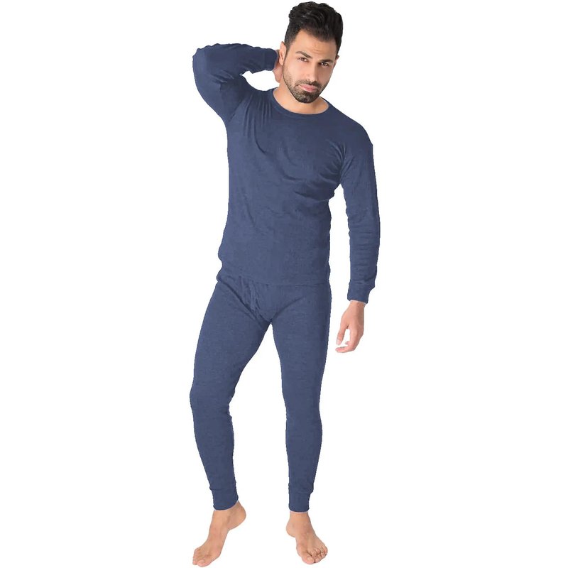 Herren Skiunterwäsche Set mit Innenfleece: Langarmshirt und lange Unterhose