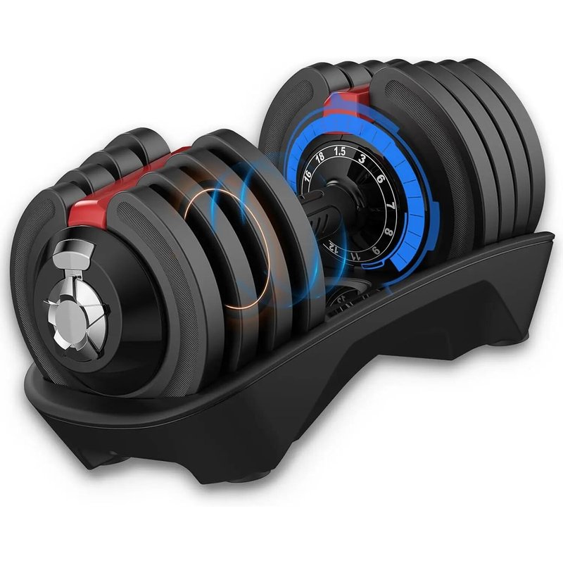 18kg verstellbare Hanteln Set, 12 Stufen, Kurzhanteln 12-in-1