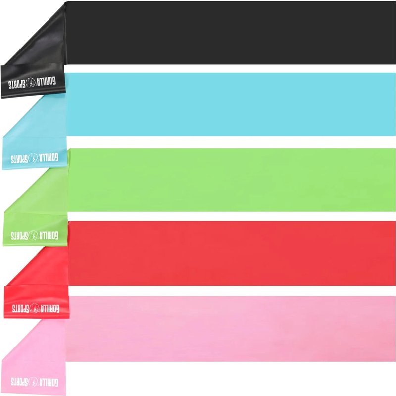 Fitnessband Set Latex inkl. 5 Bändern 120 cm