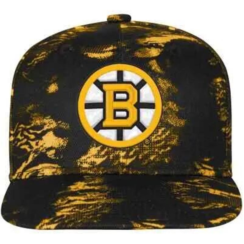 OUTERSTUFF Dynamics Flat Brim Junior Snapback Cap Boston Bruins 100 % Polyester