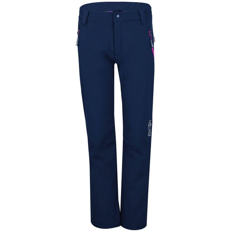 Kinder Softshell Hose Fjell Wasserabweisend Marineblau / Magenta