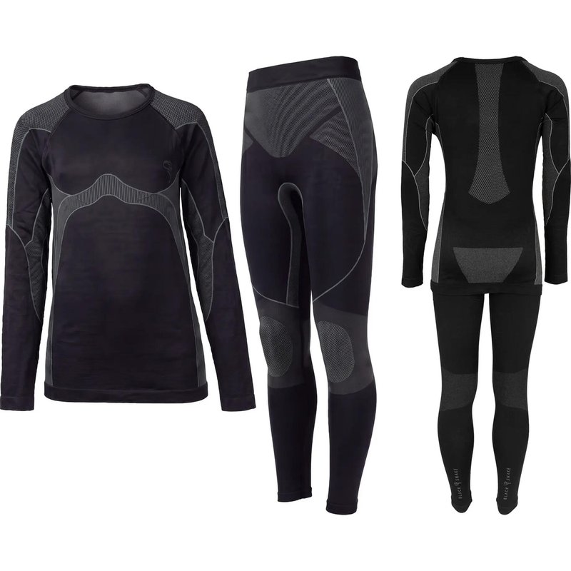 Jungen Mädchen Skiunterwäsche Set Funktionsshirt und lange Hose nahtlos wärmend