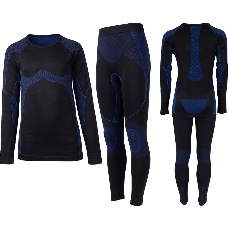 Jungen Mädchen Skiunterwäsche Set Funktionsshirt und lange Hose nahtlos wärmend