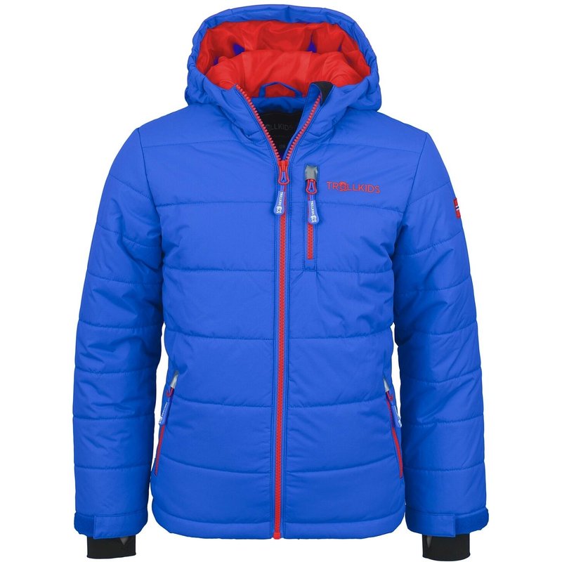 Kinder Winterjacke Hemsedal Mittelblau / Rot
