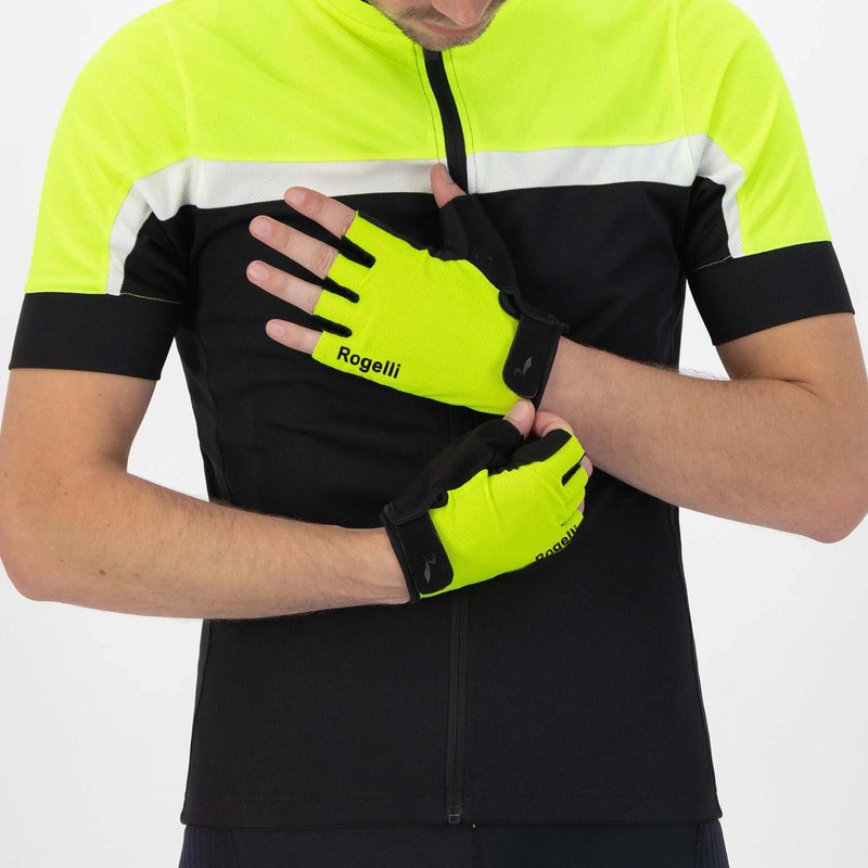 Fahrradhandschuhe Kurzfinger Sommer Core Herren Neon