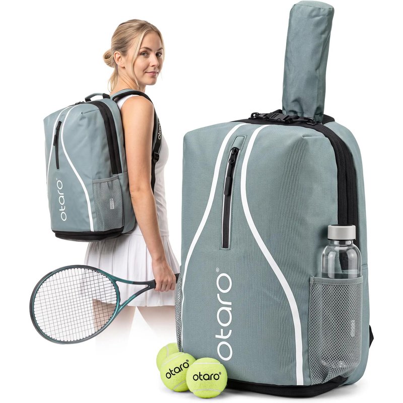 Tennisrucksack mit Schuhfach für 1-2 Schläger | Classic 30L Matcha Grün