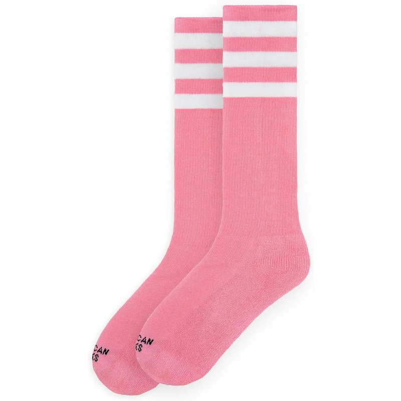 Bubblegum - Klassische Retro-Kniestrümpfe mit Streifen von American Socks