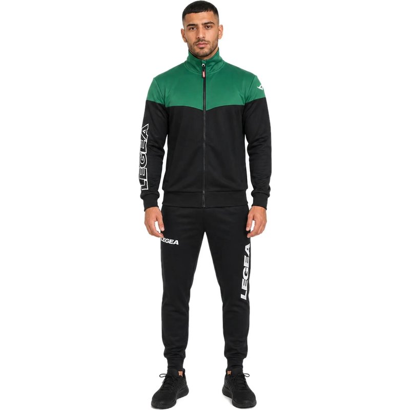 Unisex Trainingsanzug Ontario + Tokyo Schwarz / Dunkelgrün