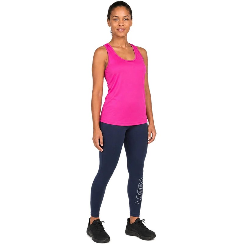 Damen Set aus Tanktop und Leggings Tanissa + Levery Neonfuchsia / Marineblau