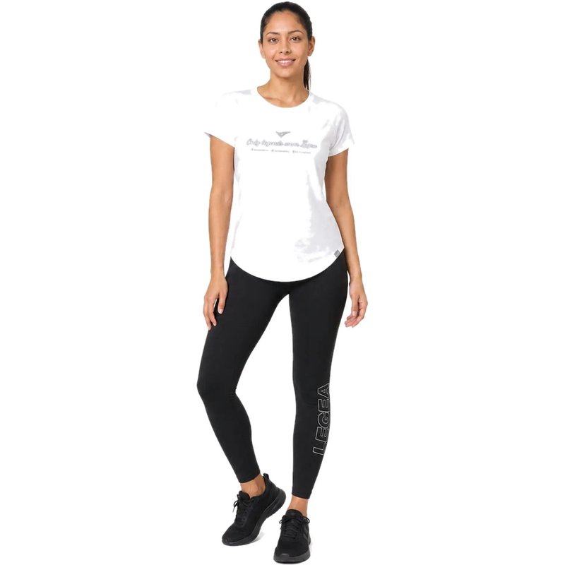 Damen Set aus T-Shirt und Leggings Cillene + Levery Weiß / Schwarz