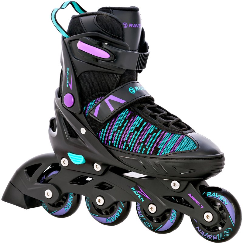 Adjustable Rollschuhes Cande Schwarz/Lila/Mint
