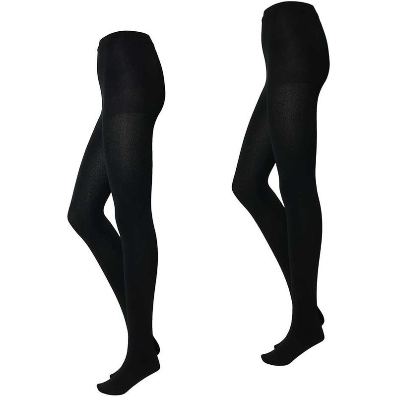Strumpfhose Damen warm - 2 Stück - Schwarz