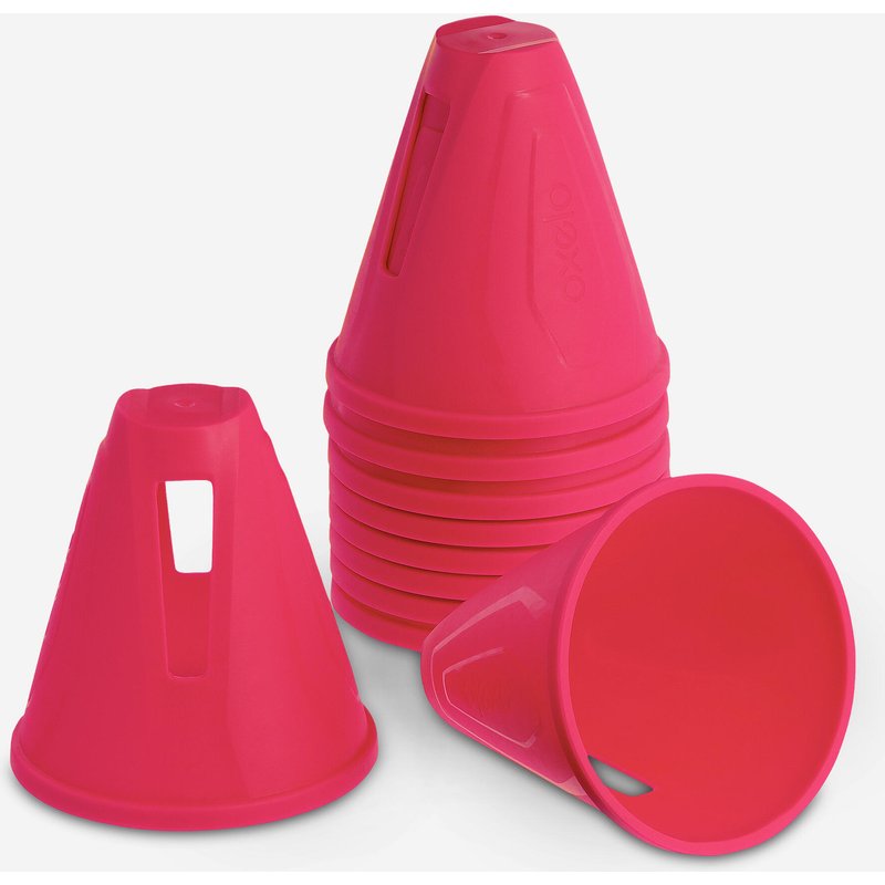 Slalom-Kegel Hütchen Inliner 10 Stück - rosa