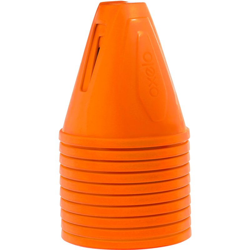Slalom-Kegel Hütchen Inliner 10 Stück - orange