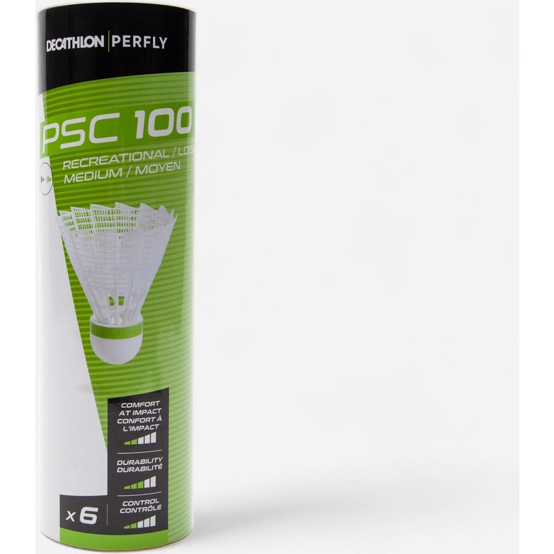 Federbälle Kunststoff - PSC 100 Medium 6er-Dose weiß