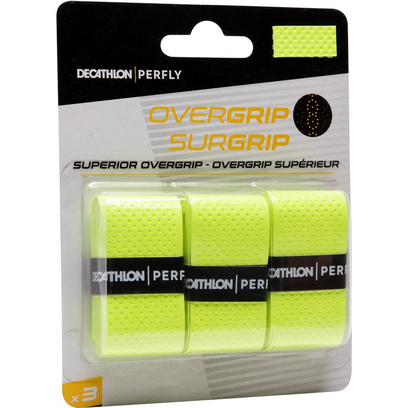 Badminton Griffband Superior Overgrip 3er Pack leuchtendes Grün