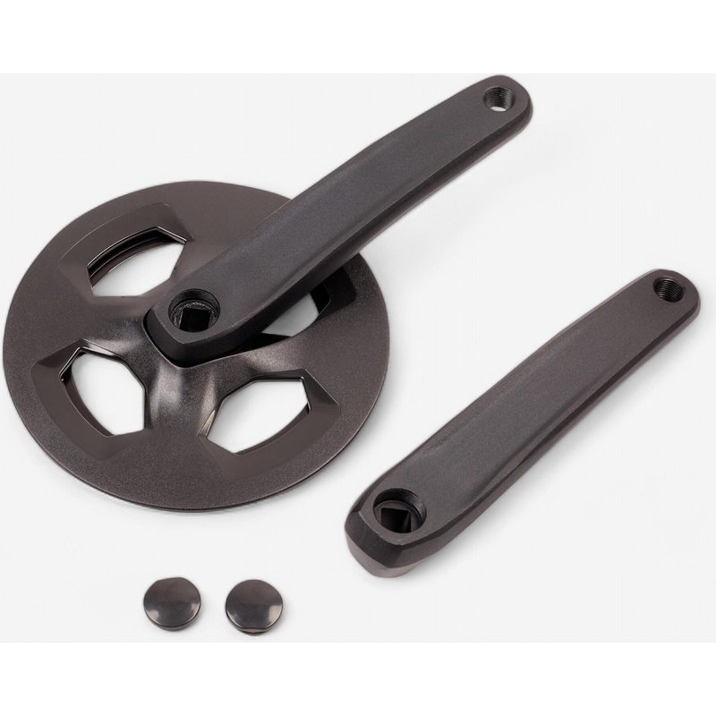 Kurbelgarnitur 1fach 38 Zähne Vierkant 170 mm Alu schwarz