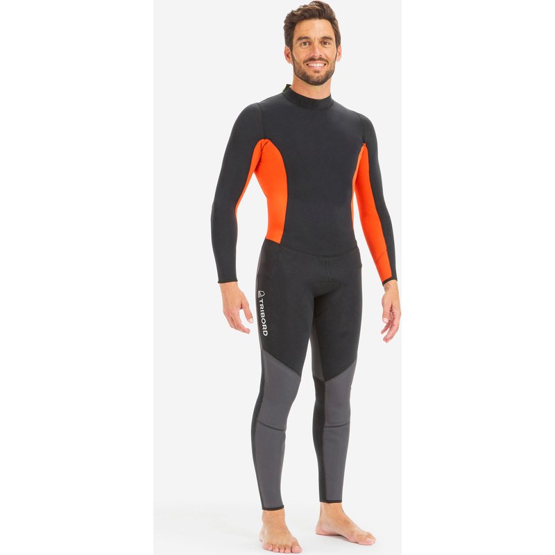 Neoprenanzug Segeln Jolle Katamaran Herren 500 3/2 mm schwarz/orange