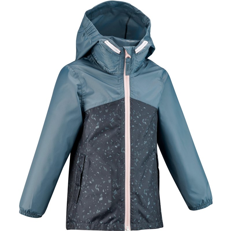 Regenjacke MH100 Kinder wasserdicht Reißverschluss Gr. 92–122 blau