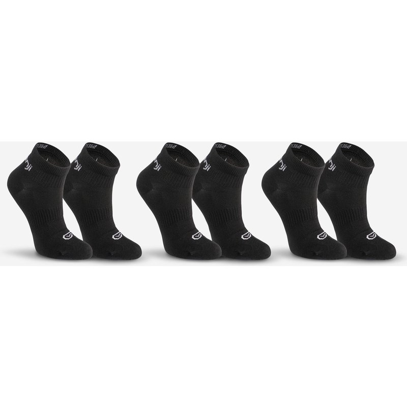 Socken Leichtathletik Mid Kinder schwarz 3 Paar