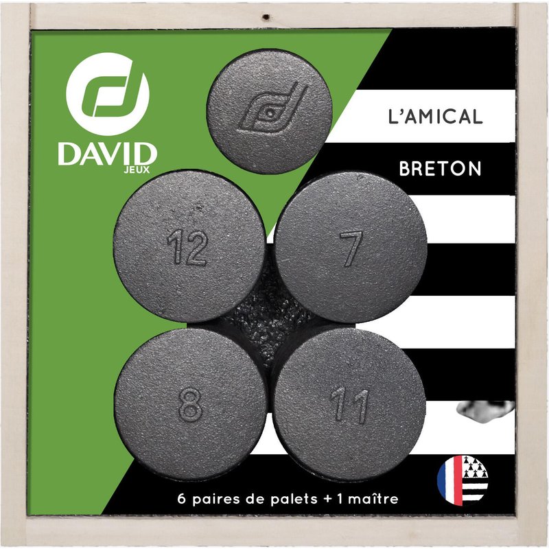 12 Wurfscheiben + 1 Maître Wurfspiel L'Amical Breton