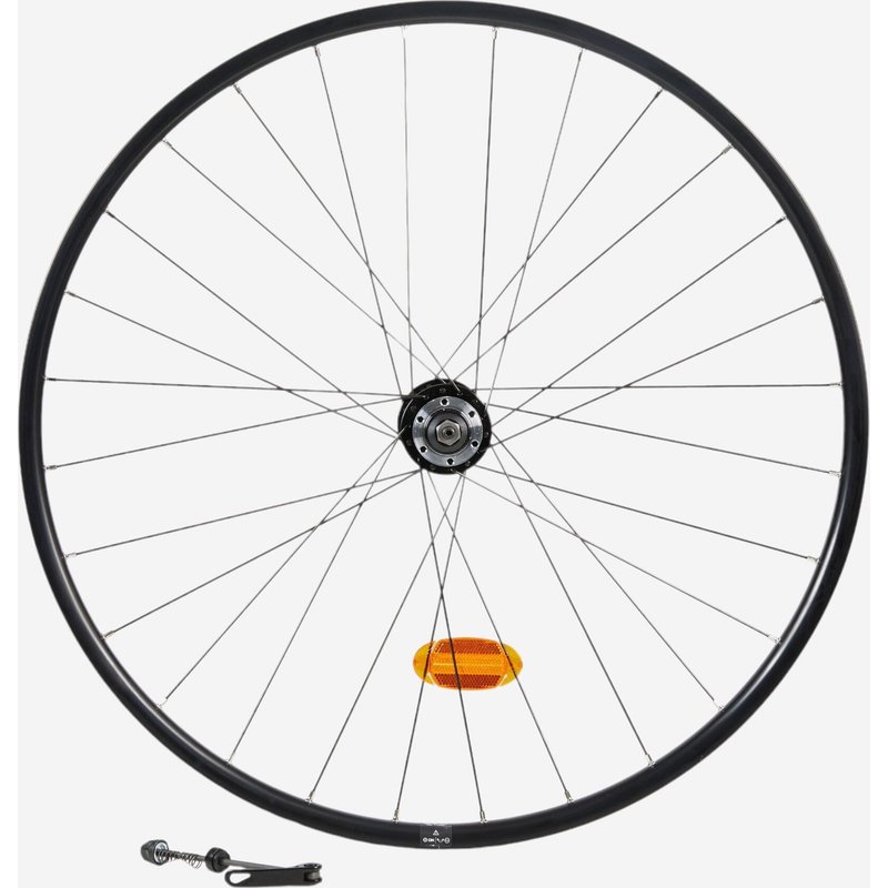 MTB Vorderrad 28 Zoll Doppelwandfelge, Scheibenbremse, Schnellspanner, schwarz