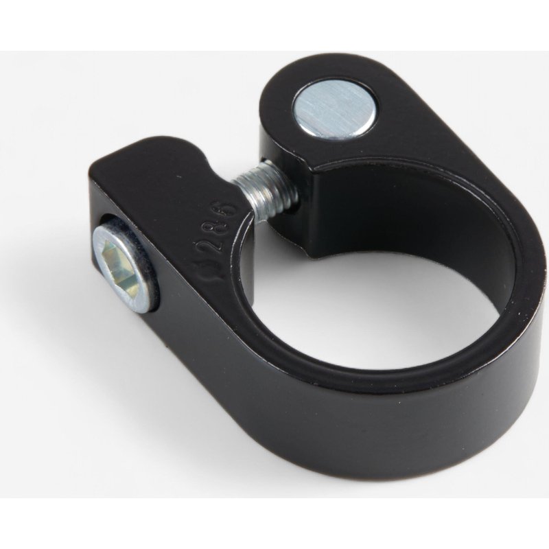 Sattelschelle Schrauben 28.6 mm schwarz
