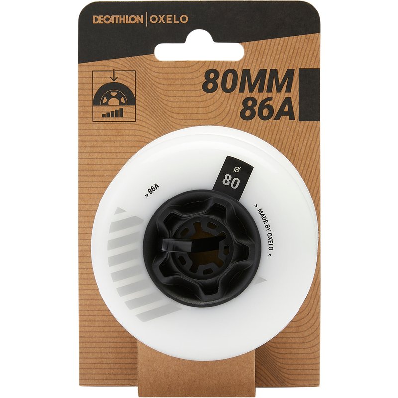 Inliner-Rollen Freeride 80 mm 86A 4 Stück weiss