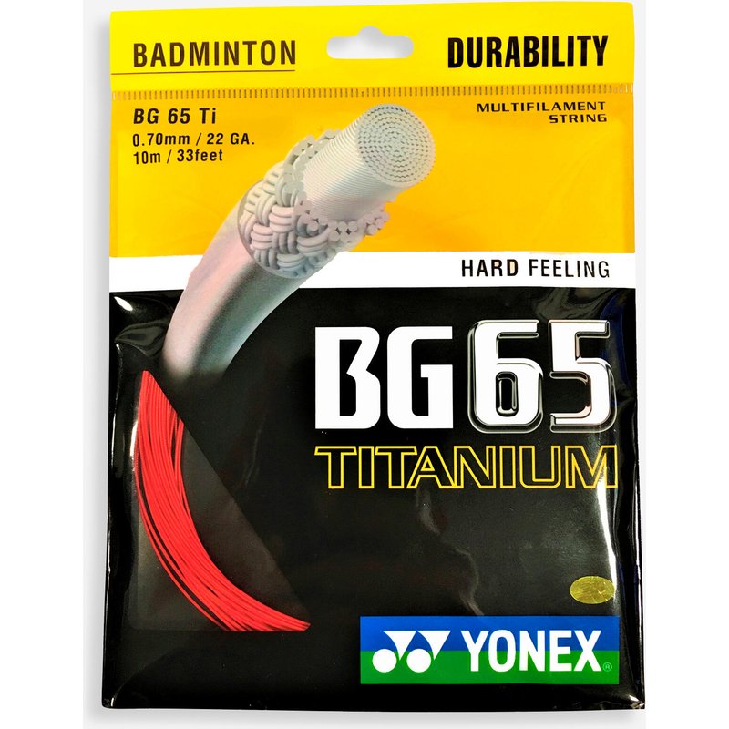 Badmintonsaite 0,70 mm - BG 65 TI rot