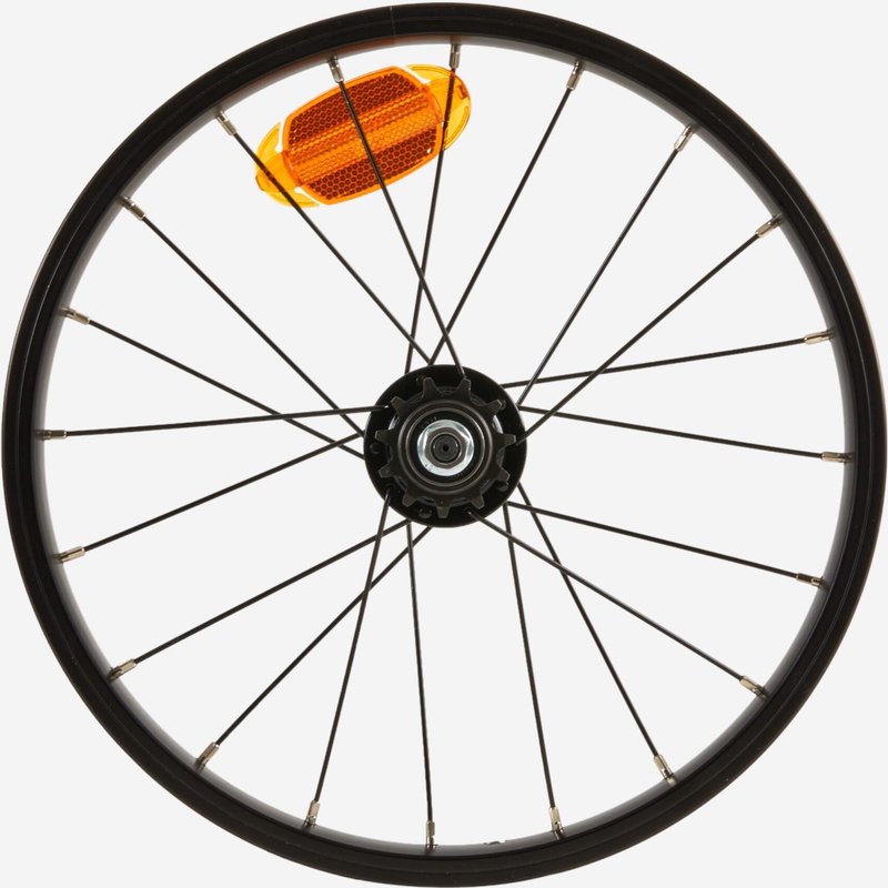 Hinterrad 16 Zoll Kinderfahrrad Freilauf 11 Zähne schwarz+schwarze Speichen