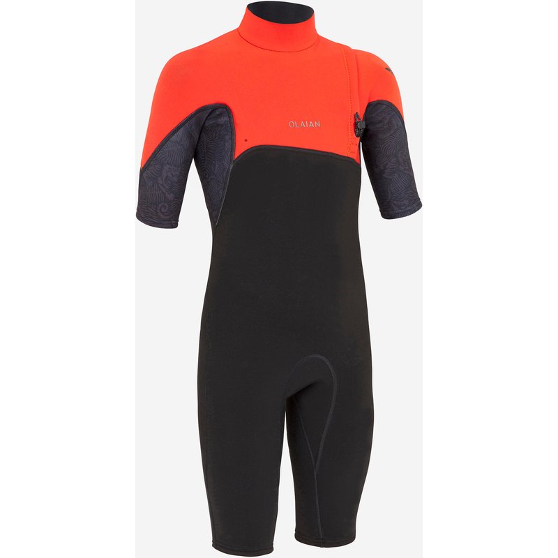 Neopren Shorty Surfen Kinder 1,5 mm 900 schwarz/rot