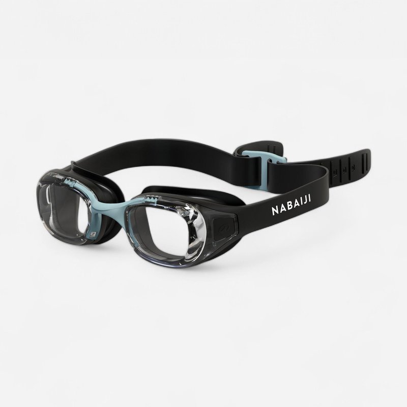 Schwimmbrille Korrekturgläser Klarglas Einheitsgröße - XBase schwarz