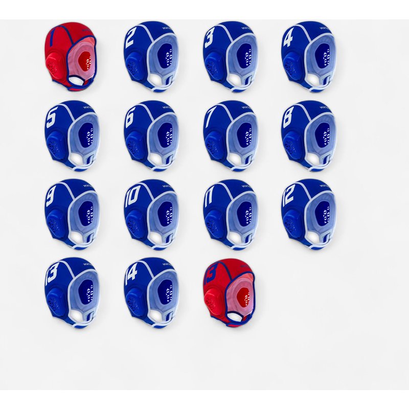 Wasserball-Kappen Kinder 15er-Pack - Easyplay blau