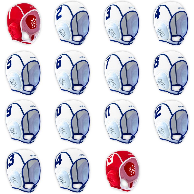 Wasserball-Kappen Kinder 15er-Pack - Easyplay weiß