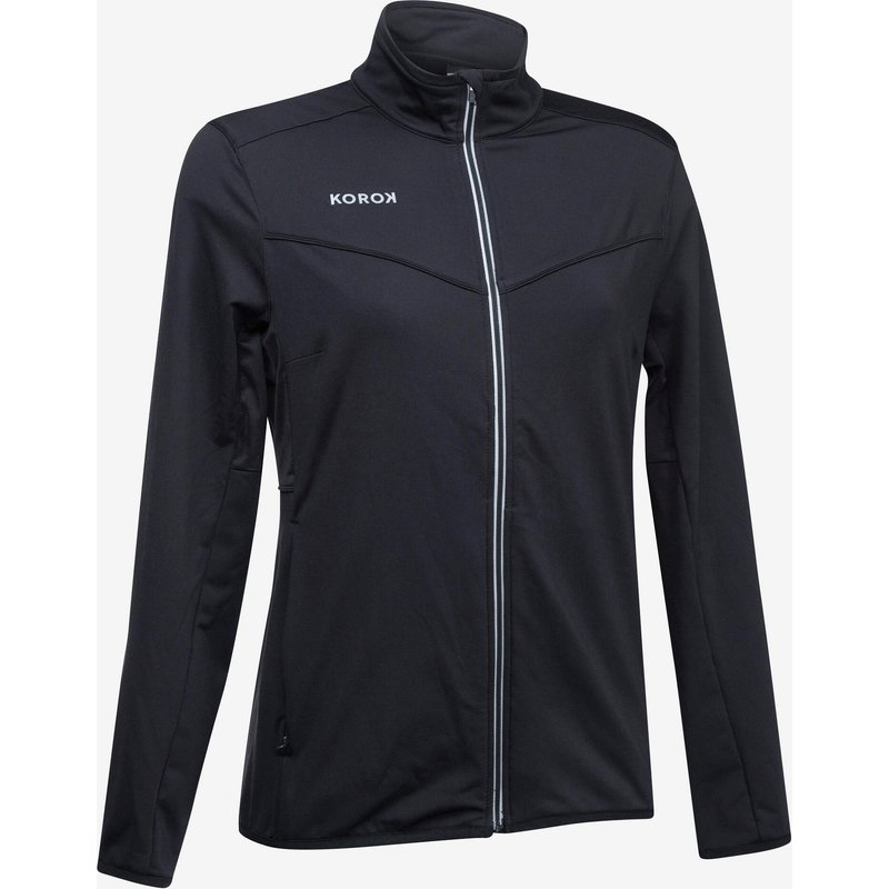 Damen Feldhockey Trainingsjacke - FH900 schwarz