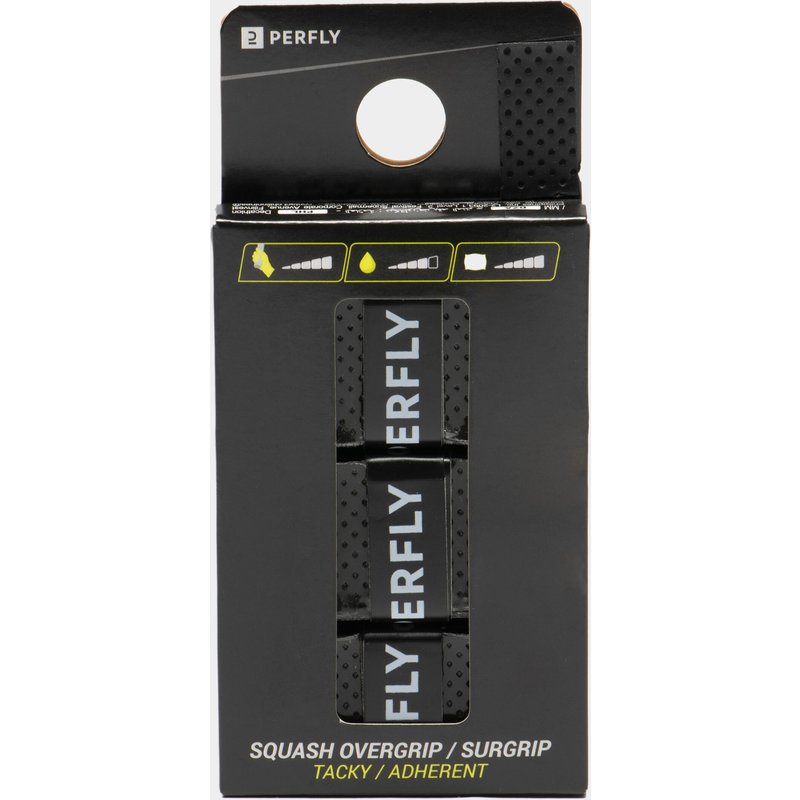 Squash Griffband - Tacky Overgrip 3er-Pack schwarz