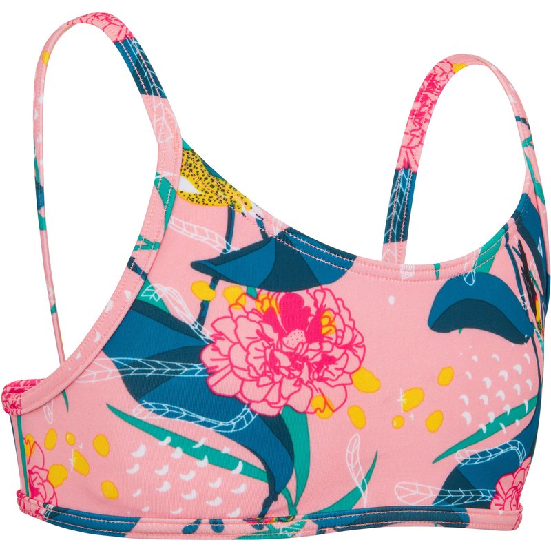 Bikini-Oberteil Mädchen Bustier 100 rosa