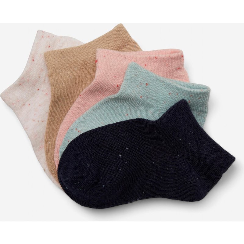 Sportsocken Low Basic 5er-Pack Kinder - rosa/beige/blau