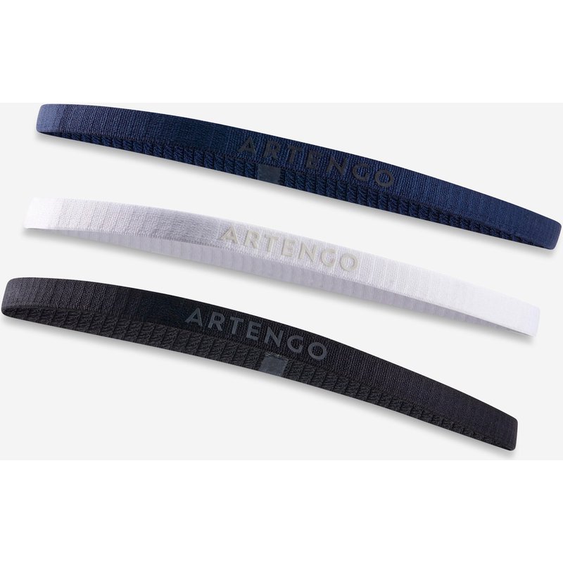 Tennis Haarband - 3 Stück schwarz/weiss/marineblau