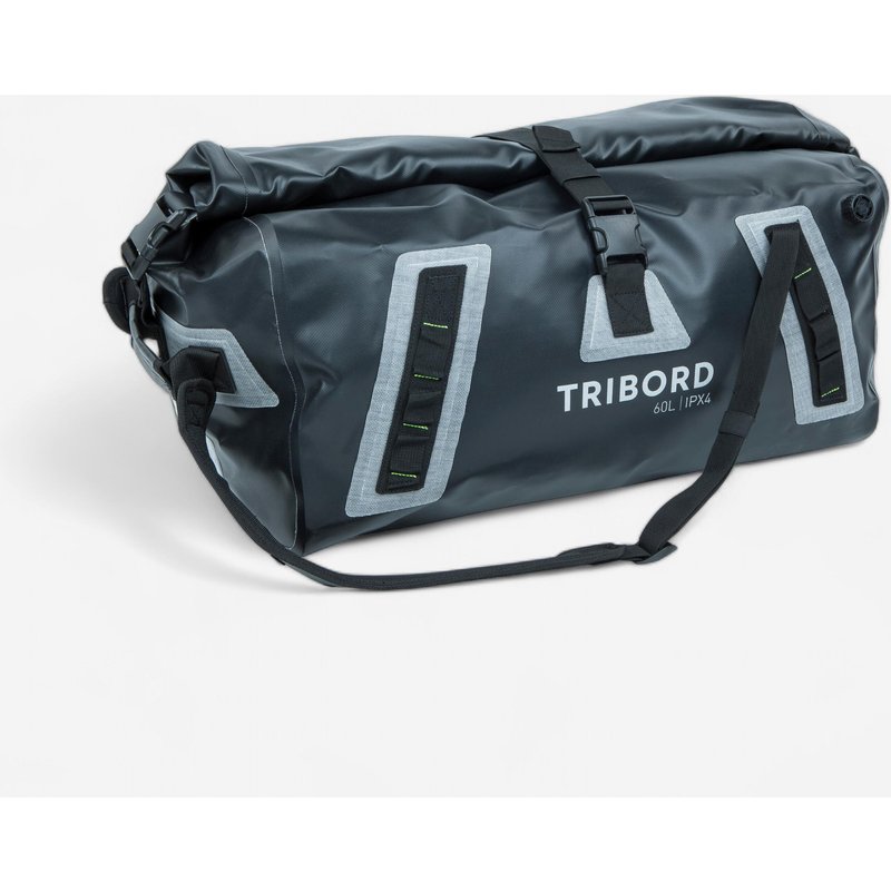 Reisetasche Sporttasche wasserdicht 60 l schwarz